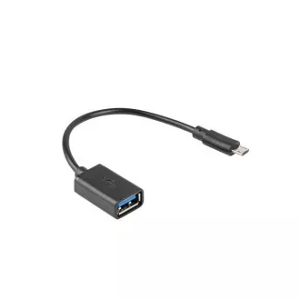 LANBERG USB Micro (M) 2.0 auf USB-A(F) Adapterkabel 15CM schwarz OTG