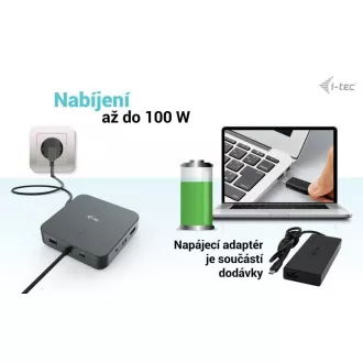 I-tec USB-C HDMI Dual DP Docking Station mit Power Delivery 100 W i-tec Universal-Ladegerät 112 W I-tec USB-C HDMI Dual DP Docking Station mit Power Delivery 100 W i-tec Universal-Ladegerät 112 W