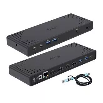 I-tec USB 3.0 / USB-C / Thunderbolt Dual Display Docking Station PD 100W I-tec USB 3.0 / USB-C / Thunderbolt Dual Display Docking Station PD 100W