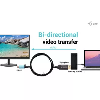 I-tec USB-C DisplayPort Bi-Directional Kabel Adapter 8K/30Hz 150cm