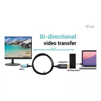 I-tec USB-C DisplayPort Bi-Directional Kabel Adapter 8K/30Hz 150cm
