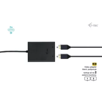 I-tec USB-C Dual 4K/60Hz (einzeln 8K/30Hz) DP Video Adapter