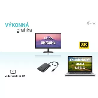I-tec USB-C Dual 4K/60Hz (einzeln 8K/30Hz) DP Video Adapter