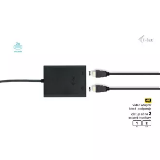 I-tec USB-C Dual 4K/60Hz (einzeln 8K/30Hz) HDMI Video Adapter
