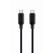 GEMBIRD CABLEXPERT USB PD (Power Delivery) Kabel, 60W, Typ-C auf Typ-C Kabel (CM/CM), 1,5m, Daten und Strom, schwarz
