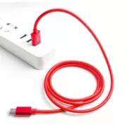 Crono Kabel USB 2.0/ USB A Stecker - microUSB Stecker, 1.0m, rot Premium