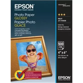 EPSON Papier 10x15 - 200g/m2 - 500 Blatt - Fotopapier glänzend EPSON Papier 10x15 - 200g/m2 - 500 Blatt - Fotopapier glänzend