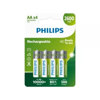Philips Batterien AA 2600mAh MultiLife, NiMh - 4 Stück