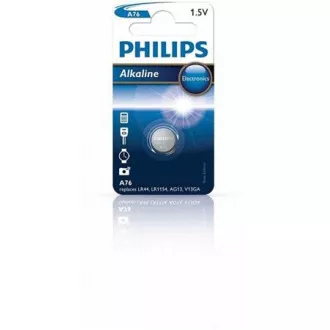 Philips Knopfzellenbatterie A76, alkalisch - 1Stück (LR44) Philips Knopfzellenbatterie A76, alkalisch - 1Stück (LR44)