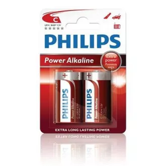 Philips C PowerLife-Batterie, alkalisch - 2 Stück Philips C PowerLife-Batterie, alkalisch - 2 Stück