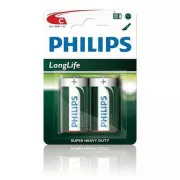 Philips Batterien C LongLife Zinkchlorid - 2 Stück, Blister