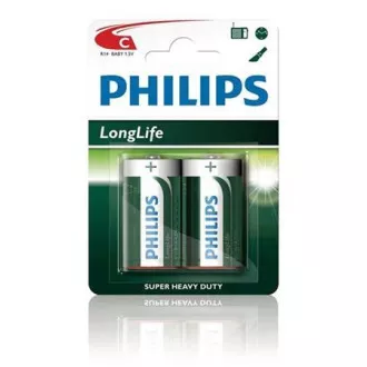 Philips Batterien C LongLife Zinkchlorid - 2 Stück, Blister Philips Batterien C LongLife Zinkchlorid - 2 Stück, Blister
