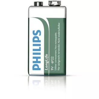 Philips 9V LongLife Zinkchlorid-Batterie - 1 Stk. Philips 9V LongLife Zinkchlorid-Batterie - 1 Stk.
