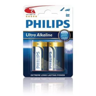 Philips Batterie C ExtremeLife , alkalisch - 2 Stück Philips Batterie C ExtremeLife , alkalisch - 2 Stück