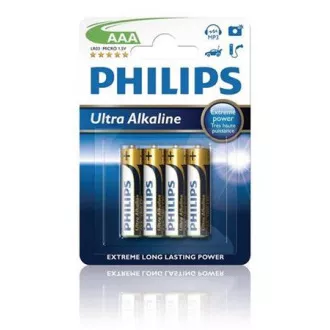 Philips Batterien AAA ExtremeLife , alkalisch - 4 Stück