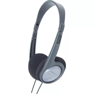 Panasonic RP-HT090E-H, kabelgebundene Kopfhörer, Over-the-Head, 3,5 mm Klinke, 6,3 mm Klinke, 5 m Kabel, Lautstärkeregler, grau
