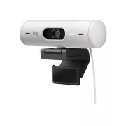 Logitech Webcam BRIO 500, Full HD, 4-facher Zoom, RightLight 4 mit HDR, weiß, USB-C