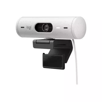 Logitech Webcam BRIO 500, Full HD, 4-facher Zoom, RightLight 4 mit HDR, weiß, USB-C