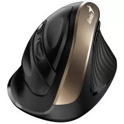 Genius Ergo 8250S, Maus, kabellos, vertikal, 1600DPI, 6 Tasten, geräuschlos, schwarz und gold