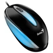 Genius DX-Mini / Maus, kabelgebunden, optisch, 1000DPI, 3 Tasten, USB, RGB LED, schwarz