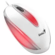 Genius DX-Mini / Maus, kabelgebunden, optisch, 1000DPI, 3 Tasten, USB, RGB LED, weiß