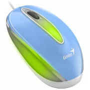 Genius DX-Mini / Maus, kabelgebunden, optisch, 1000DPI, 3 Tasten, USB, RGB LED, blau