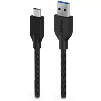 Genius ACC-A2CC-3A, Kabel, USB A / USB-C, USB 3.0, 3A, QC 3.0, geflochten, 1,5m, schwarz Genius ACC-A2CC-3A, Kabel, USB A / USB-C, USB 3.0, 3A, QC 3.0, geflochten, 1,5m, schwarz