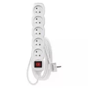 Emos Verlängerungskabel P1513R - 5 Steckdosen, 3m, 16A, mit Schalter