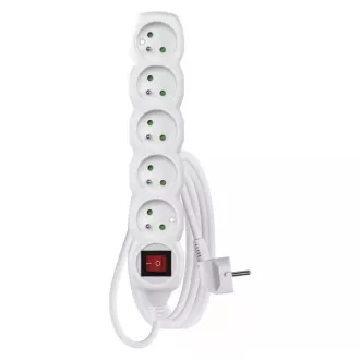 Emos Verlängerungskabel P1513R - 5 Steckdosen, 3m, 16A, mit Schalter