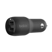 Belkin BOOST CHARGE™ 24W Dual USB-A Autoladegerät, Schwarz