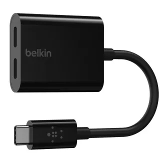 Belkin USB-C Adapter/Trennstecker - USB-C Strom USB-C Audio/Ladeadapter, Schwarz Belkin USB-C Adapter/Trennstecker - USB-C Strom USB-C Audio/Ladeadapter, Schwarz