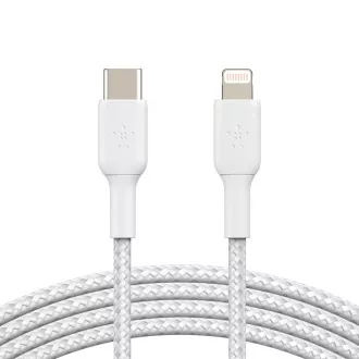 Belkin BOOST CHARGE™ Lightning/USB-C-Kabel, 2 m, weiß - langlebig Belkin BOOST CHARGE™ Lightning/USB-C-Kabel, 2 m, weiß - langlebig