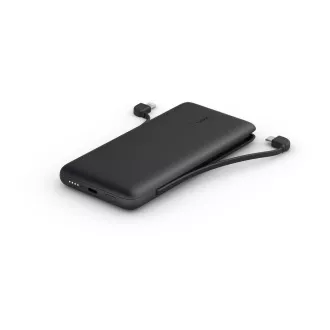 Belkin BOOST CHARGE™ USB-C Power Delivery PowerBank, 10000mAh, mit integrierten Kabeln, schwarz Belkin BOOST CHARGE™ USB-C Power Delivery PowerBank, 10000mAh, mit integrierten Kabeln, schwarz