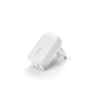 Belkin BOOST CHARGE™ Dual 37W Power Delivery PPS Wandladegerät (USB-C 25W USB-A 12W), Weiß Belkin BOOST CHARGE™ Dual 37W Power Delivery PPS Wandladegerät (USB-C 25W USB-A 12W), Weiß