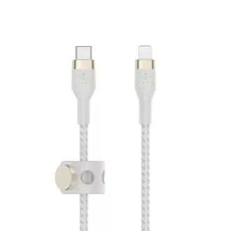 Belkin BOOST CHARGE™ Lightning/USB-C-Kabel, 3 m, weiß - langlebiges PRO Flex