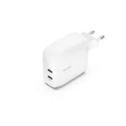 Belkin BOOST CHARGE™ Dual 60W USB-C Power Delivery PPS Wandladegerät, Weiß