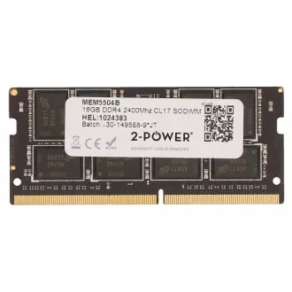 2-Power 16GB PC4-19200S 2400MHz DDR4 CL17 Non-ECC SoDIMM 2Rx8 (LEBENSLANGE GARANTIE) 2-Power 16GB PC4-19200S 2400MHz DDR4 CL17 Non-ECC SoDIMM 2Rx8 (LEBENSLANGE GARANTIE)