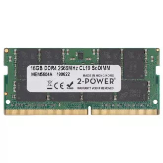 2-Power 16GB PC4-21300S 2666MHz DDR4 CL19 Non-ECC SoDIMM 2Rx8 (LEBENSLANGE GARANTIE)
