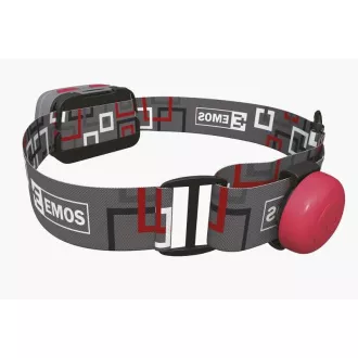 Emos LED-Stirnlampe P3531, 330 lm, 65m, 1x CREE   1x COB   rote LED hinten, 3x AAA  CR2032