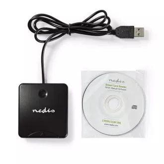 Nedis CRDRU2SM1BK - Chipkartenleser (ID, eCard), USB 2.0 Nedis CRDRU2SM1BK - Chipkartenleser (ID, eCard), USB 2.0