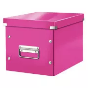 LEITZ Quadratische Box Click&Store, Größe M (A5), rosa