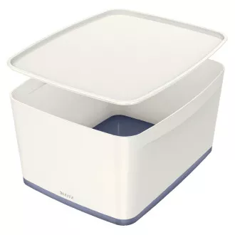 LEITZ Aufbewahrungsbox mit Deckel MyBox, Größe L, weiß/grau LEITZ Aufbewahrungsbox mit Deckel MyBox, Größe L, weiß/grau