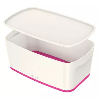 LEITZ Aufbewahrungsbox mit Deckel MyBox, Größe S, weiß/rosa LEITZ Aufbewahrungsbox mit Deckel MyBox, Größe S, weiß/rosa