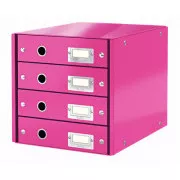 LEITZ Click&Store Schubladenbox, 4 Schubladen, rosa