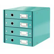LEITZ Click&Store Schubladenbox, 4 Schubladen, eisblau