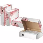 LEITZ Esselte Speedbox Schnellhefterbox 100 mm, weiß-rot
