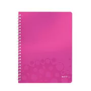 LEITZ Notizbuch WOW A4, PP, Linie, rosa