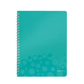 LEITZ Notizbuch WOW A4, PP, Linie, eisblau