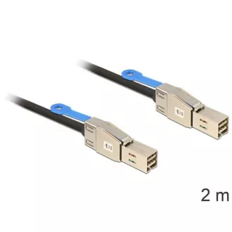 Delock Kabel Mini SAS HD x 4 SFF 8644 Stecker > Mini SAS HD x 4 SFF 8644 Stecker 2 m Delock Kabel Mini SAS HD x 4 SFF 8644 Stecker > Mini SAS HD x 4 SFF 8644 Stecker 2 m