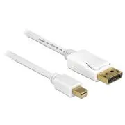 Delock Kabel mini Displayport Stecker > Displayport Stecker 3 m, weiß